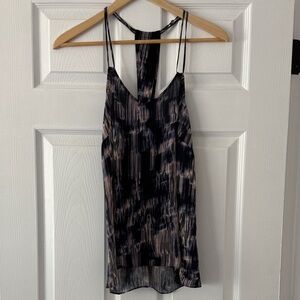 Rebecca Minkoff Navy Print Silk Camisole, S